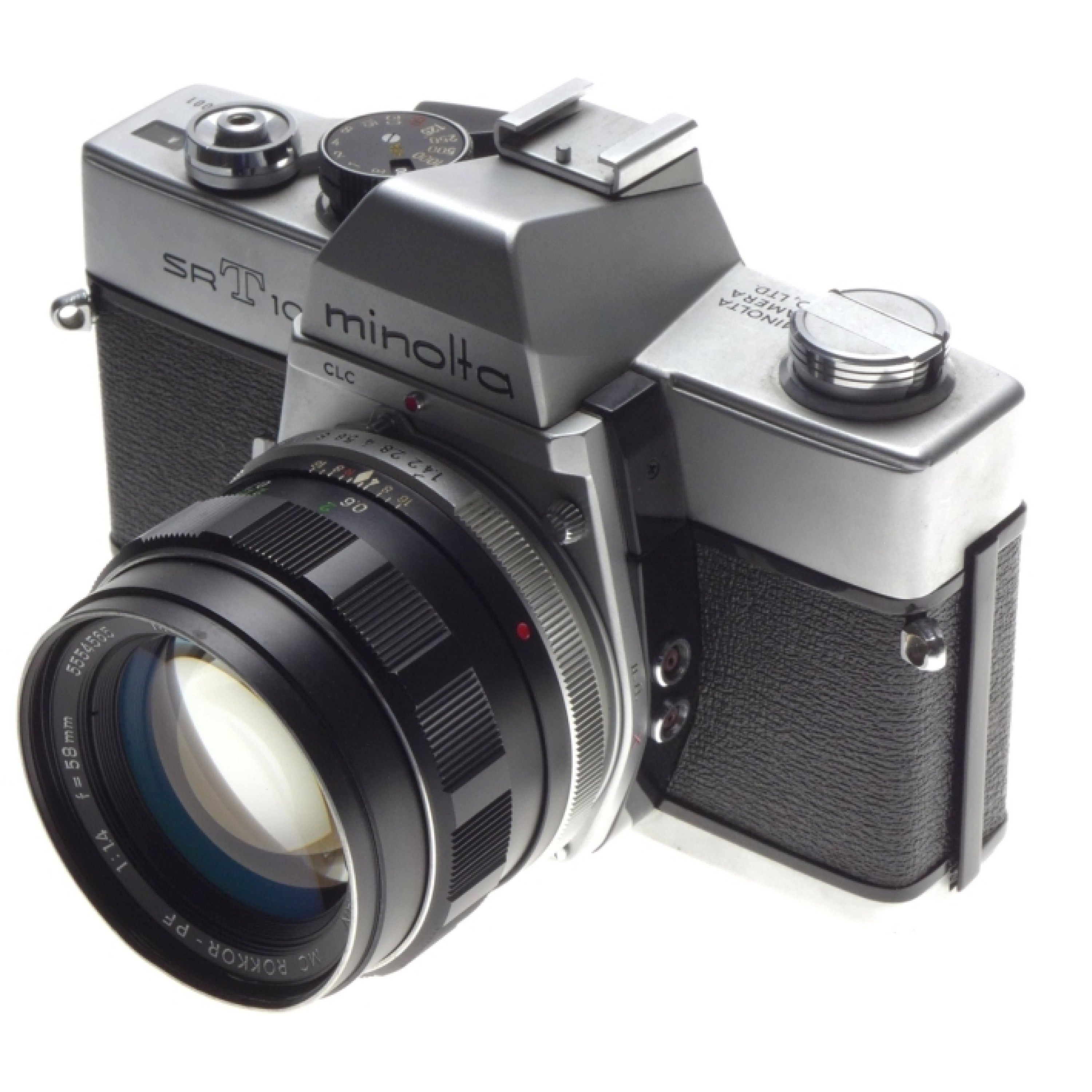 Minolta SRT101 SLR 35mm manual film camera MC Rokkor PF 1:1.4 f